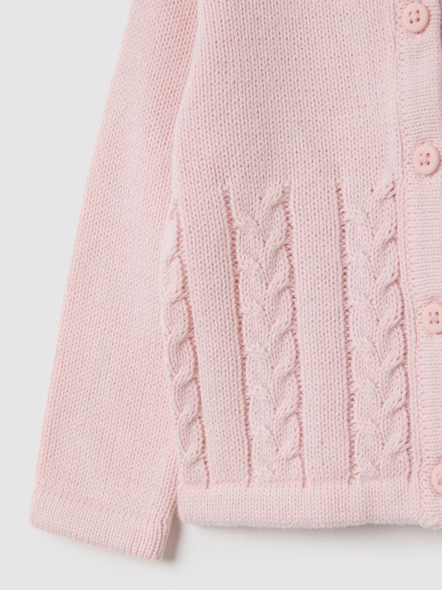 Baby girl's pink pure cotton cardigan regular fit_2