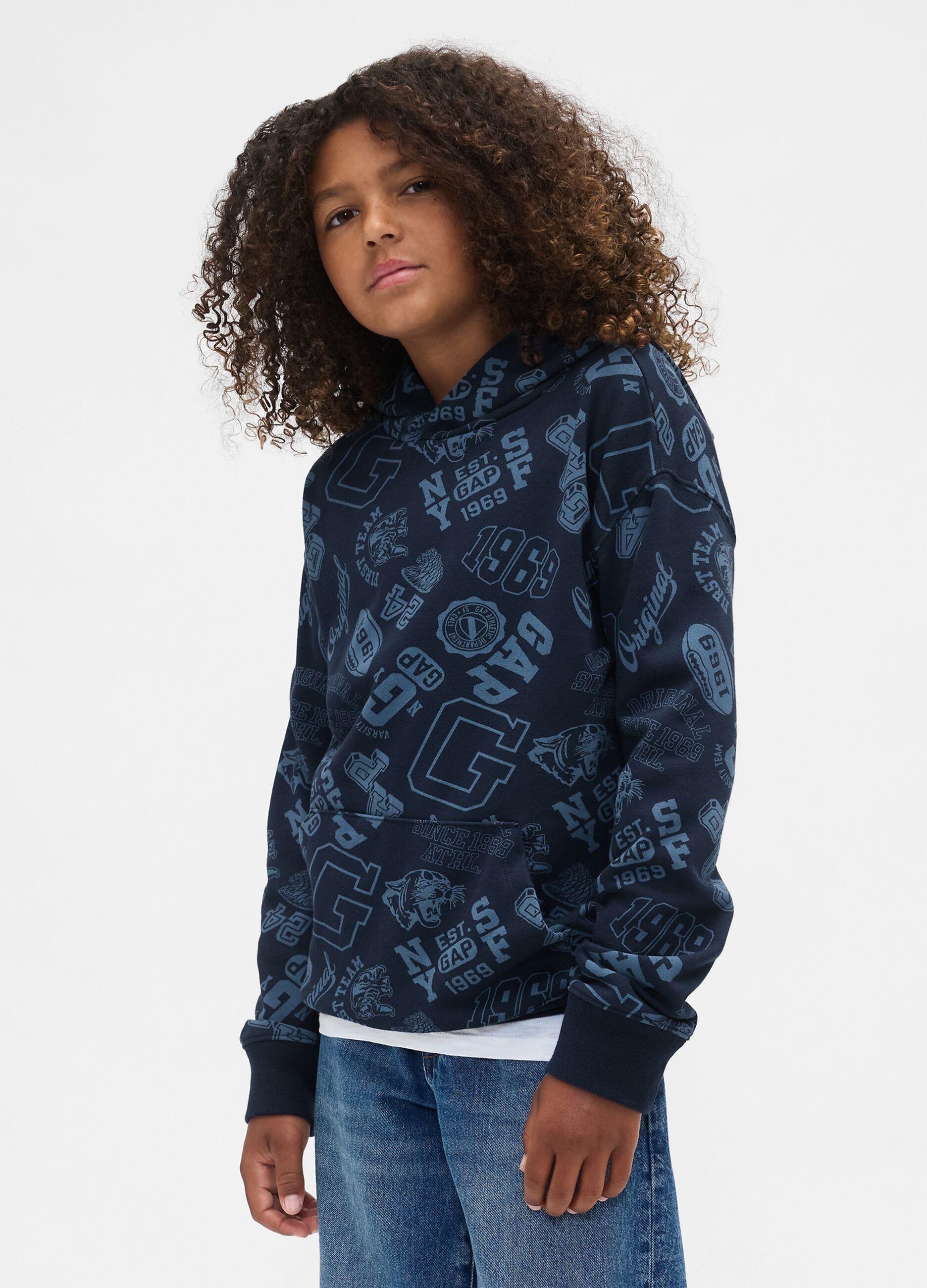 Blue Sweatshirt with Print