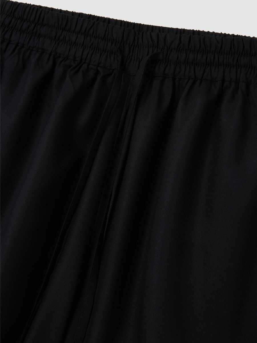 Women's Black Regular Fit Shorts_5