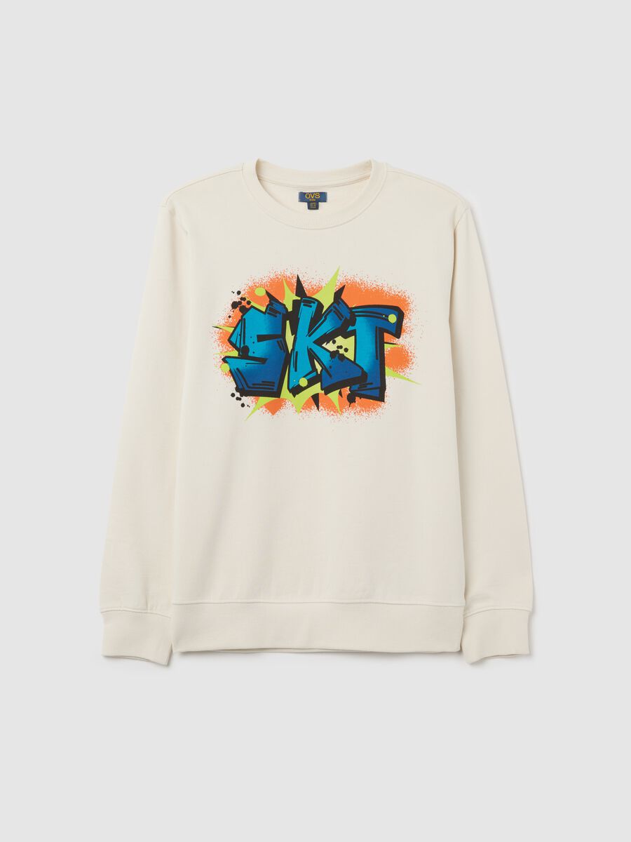 French terry sweatshirt with "SKT" print_3