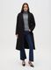 Black long coat in wool and cashmere blend regular fit_0