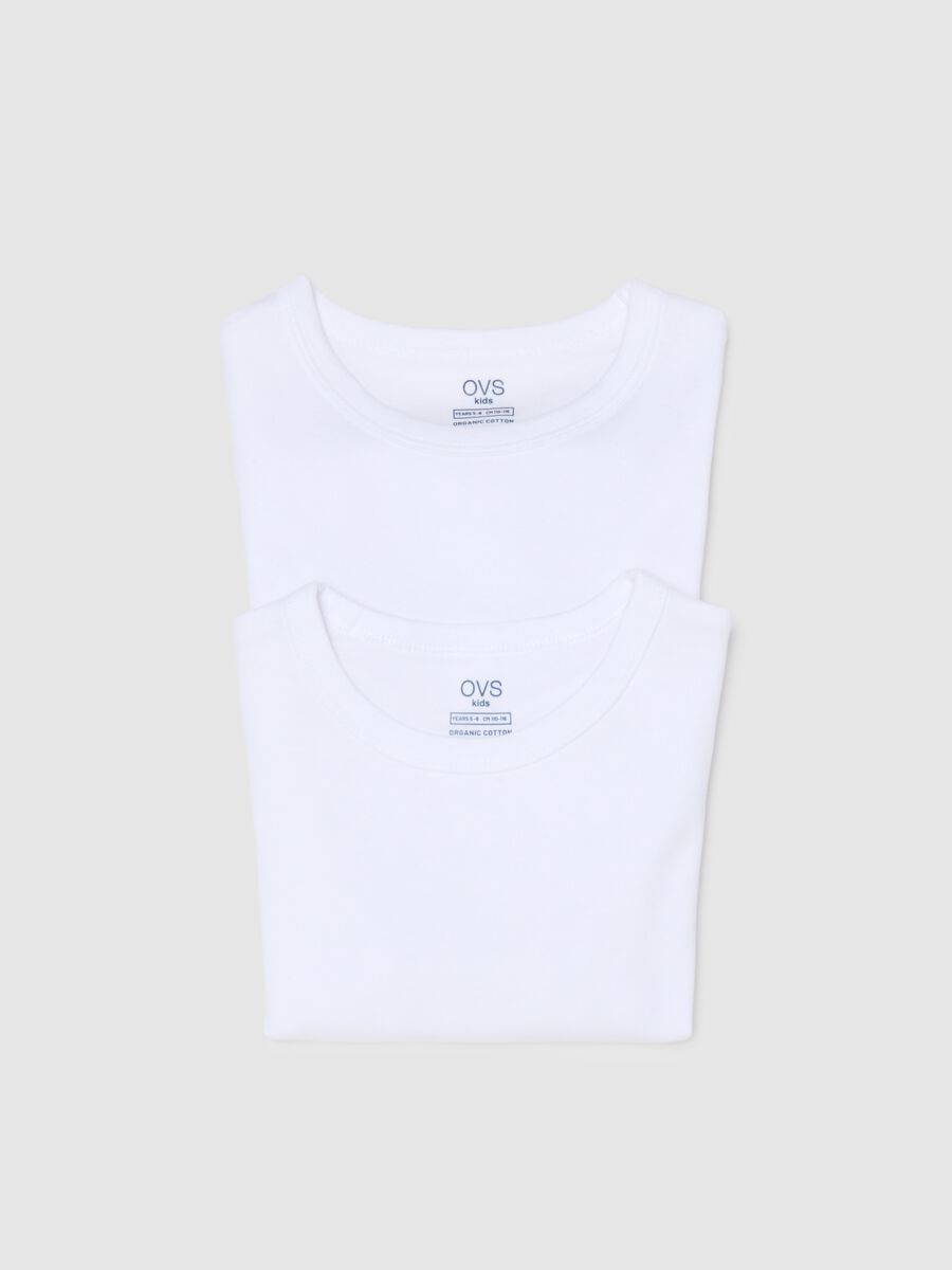 Pack of two white children's t-shirts in pure cotton, regular fit_2