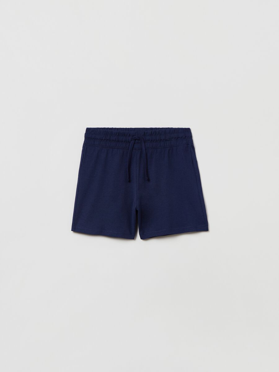 Shorts in jersey con coulisse_0