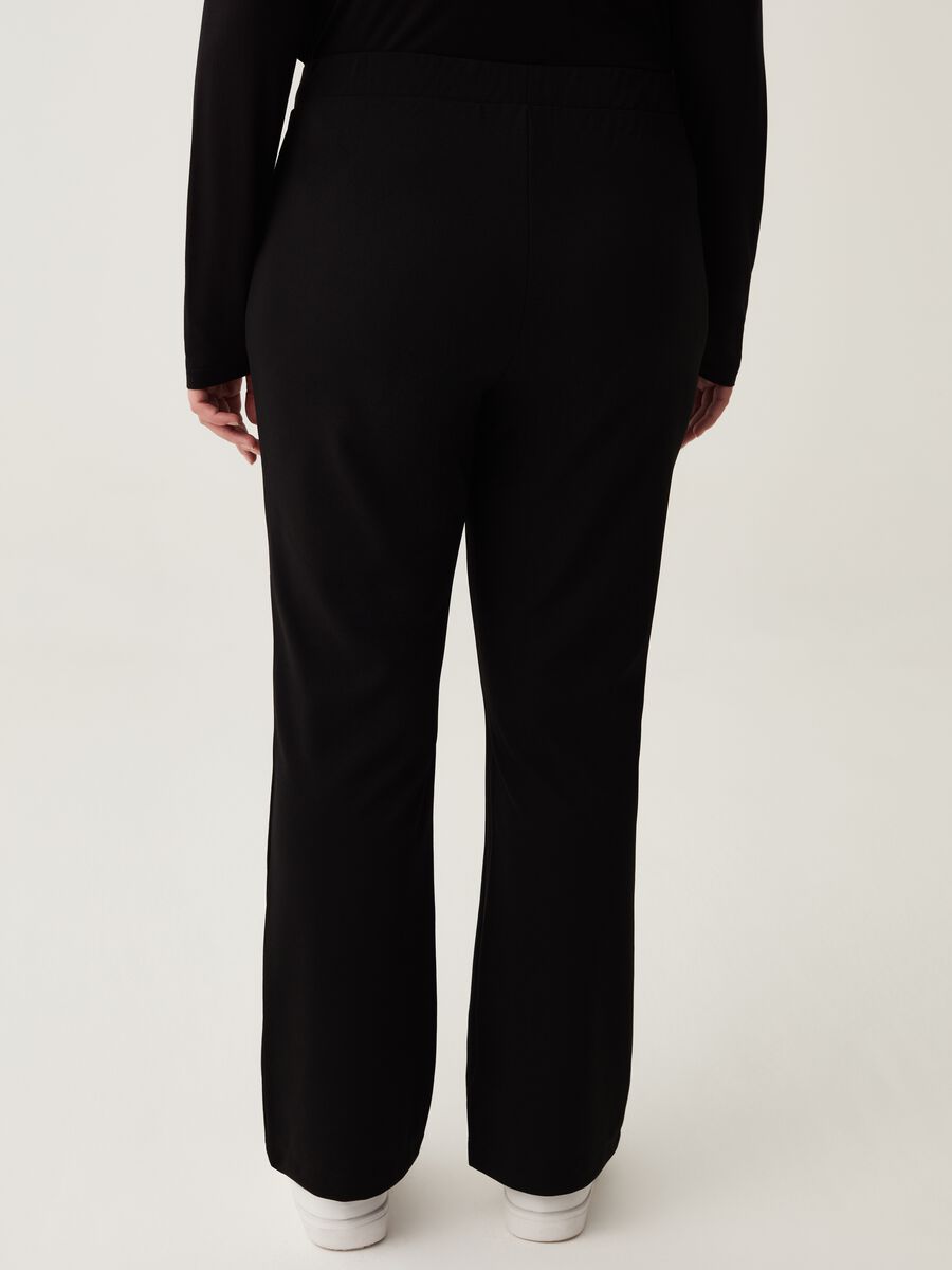 Pantaloni flare fit in crêpe Curvy_2
