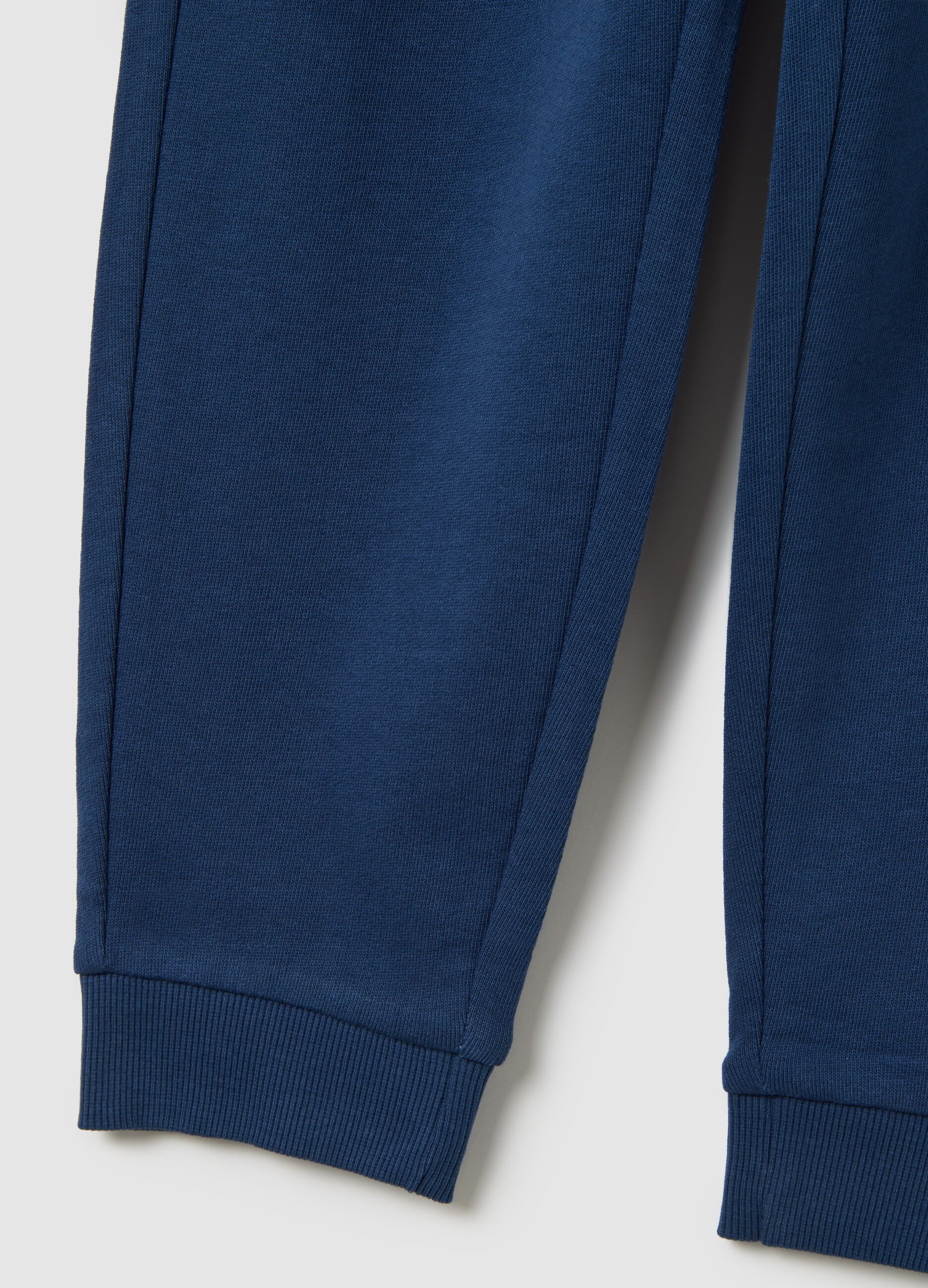 Pantaloni per bambini in puro cotone blu regular fit