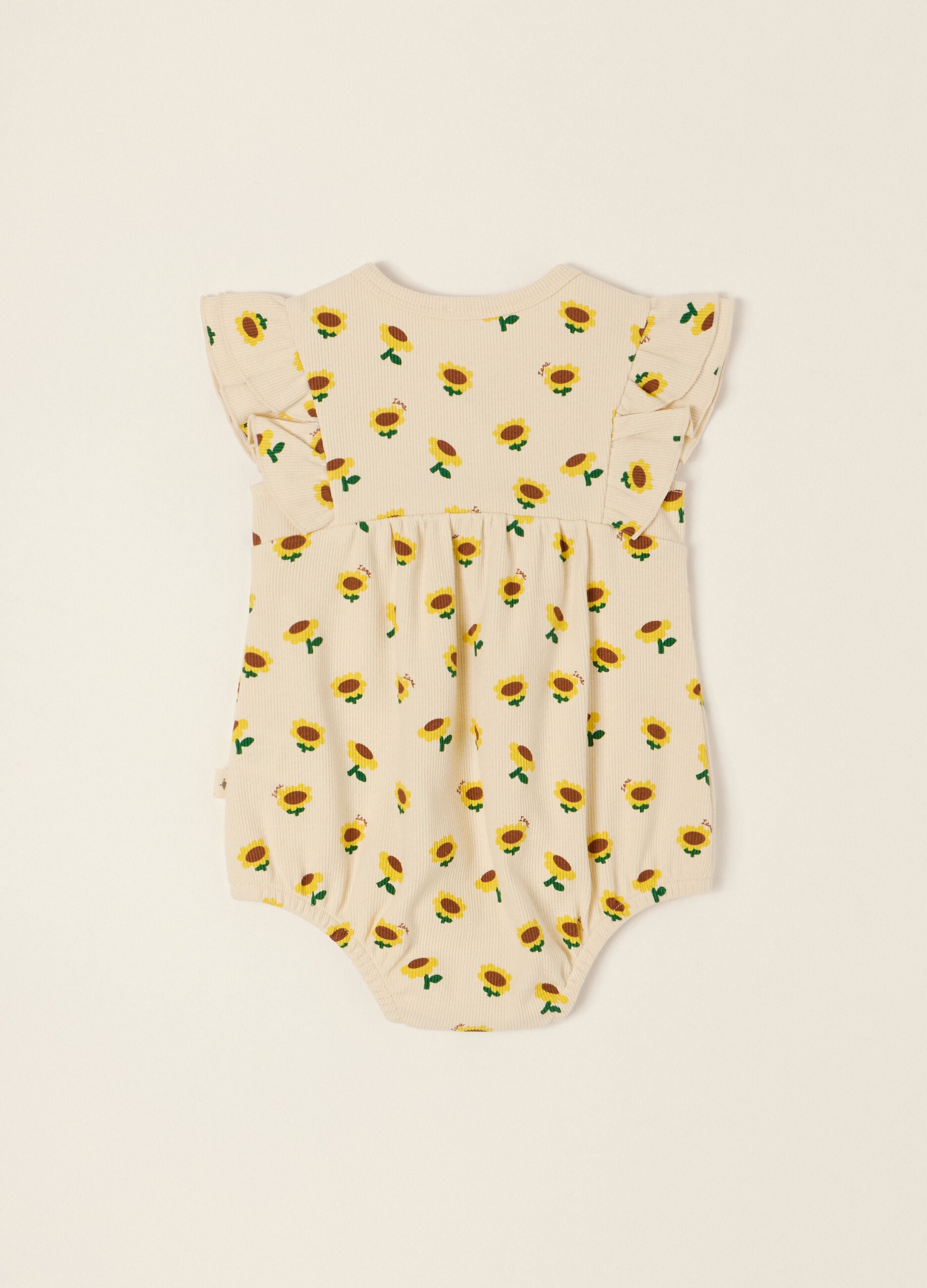 IANA baby girl stretch cotton rib romper