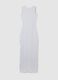 Grey Melange Backless Long Dress _5