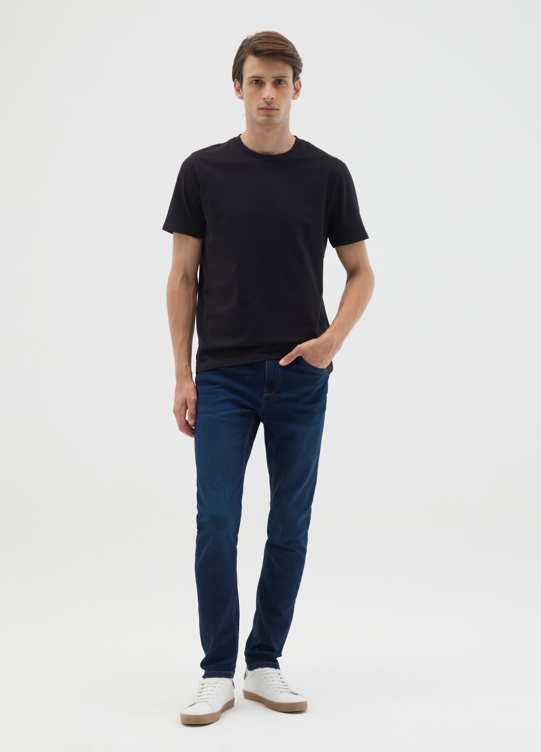 Men's Super Skinny Blue Denim Jeans