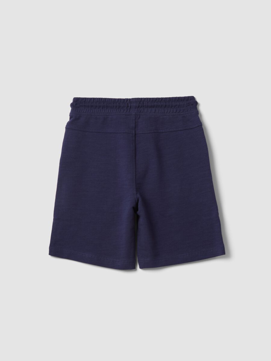 Boys&rsquo; blue pure cotton shorts with elasticated waist_1