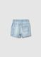 Shorts in puro cotone denim azzurri da bimbo regular fit_1