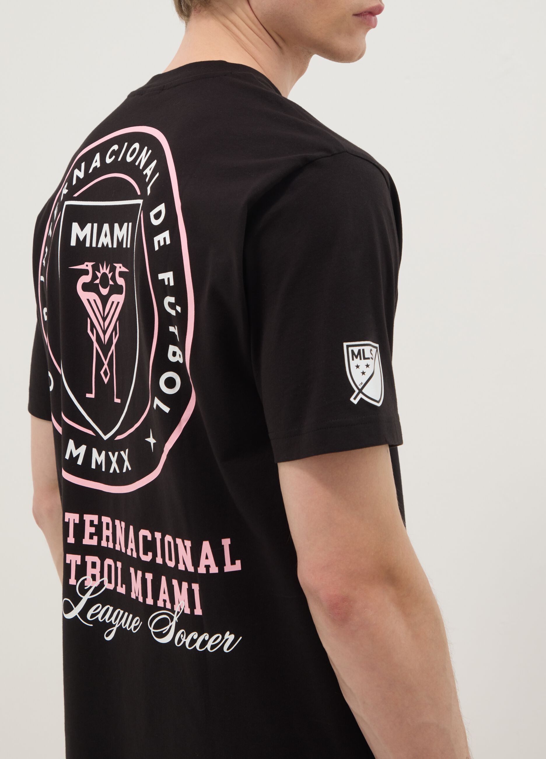 Black Pure Cotton Short Sleeve Regular Fit T-Shirt Inter Miami CF