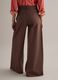 Brown stretch cotton flare trousers_3