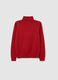 Red high-neck jumper for boys in pure cotton regular fit_4