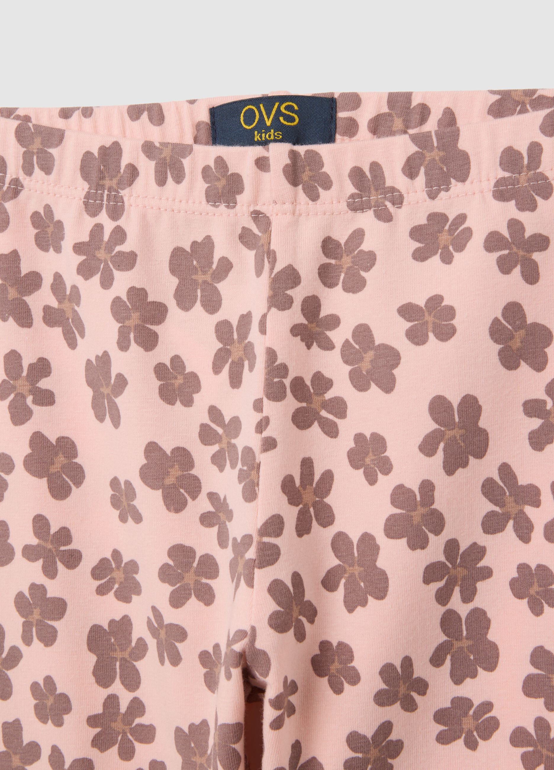 Girls' Pink Cotton Skinny Fit Shorts