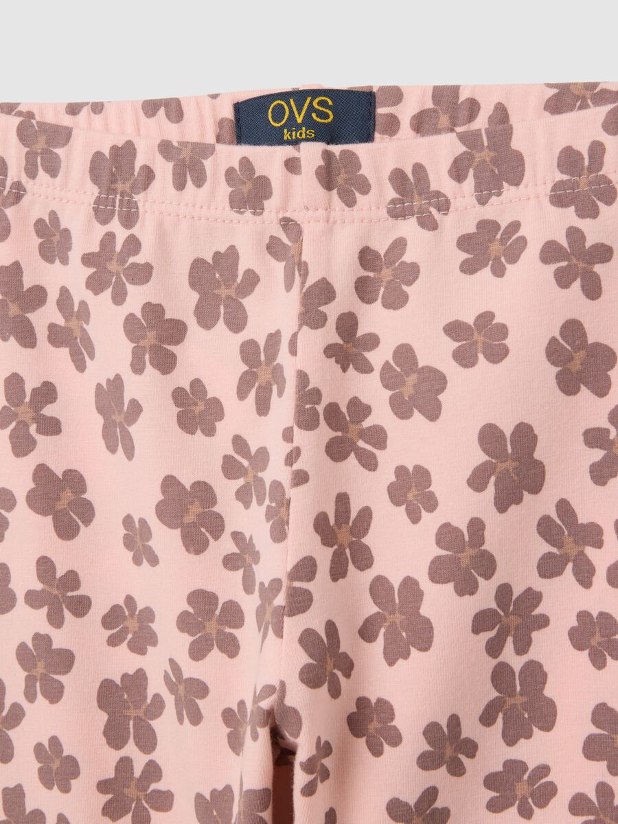 Girls' Pink Cotton Skinny Fit Shorts_3