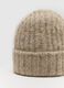Beige knit jersey beanie_2