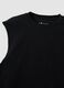 Black pure cotton regular-fit tank top_1