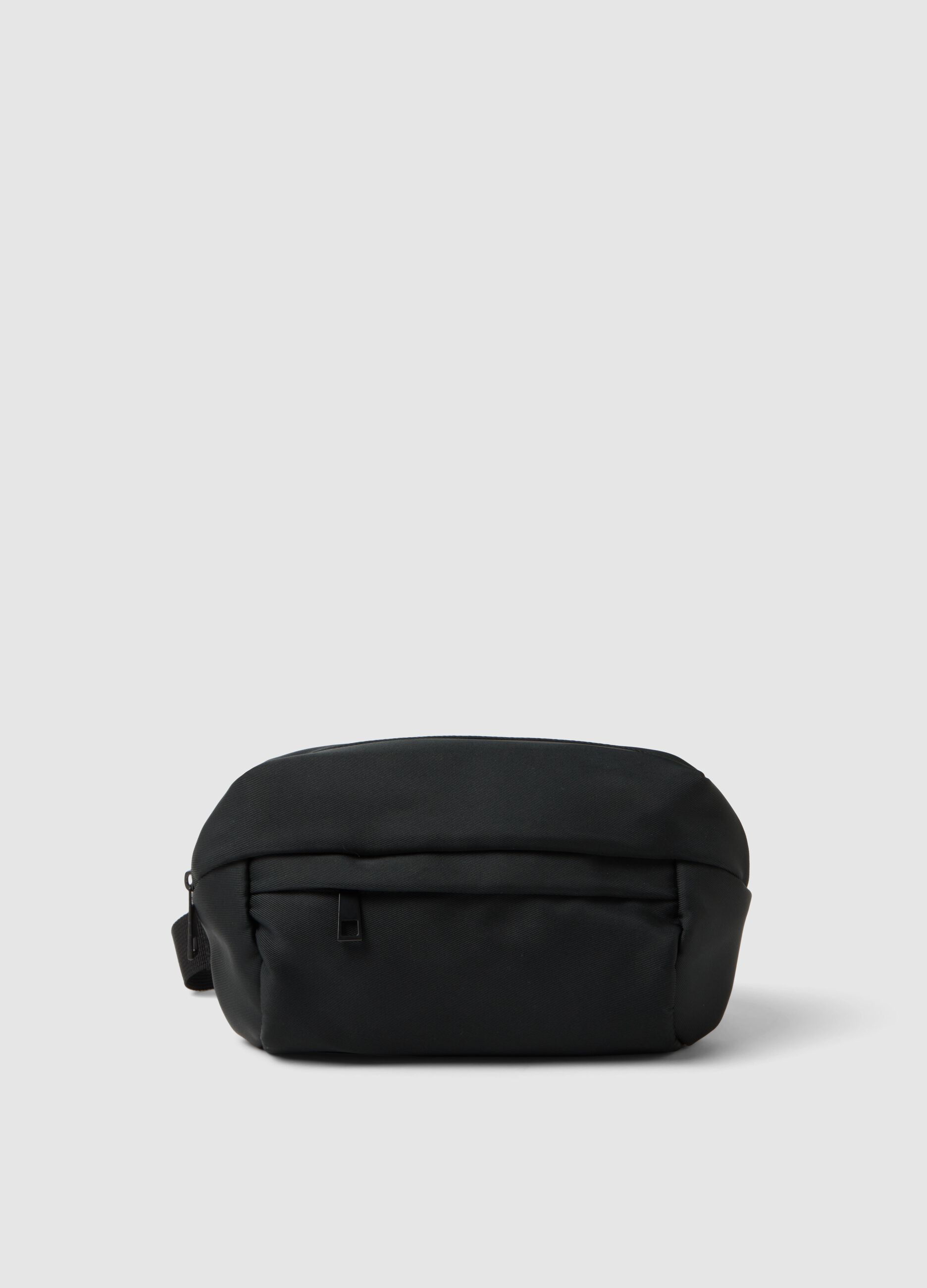 Black Waist Bag with Adjustable Strap