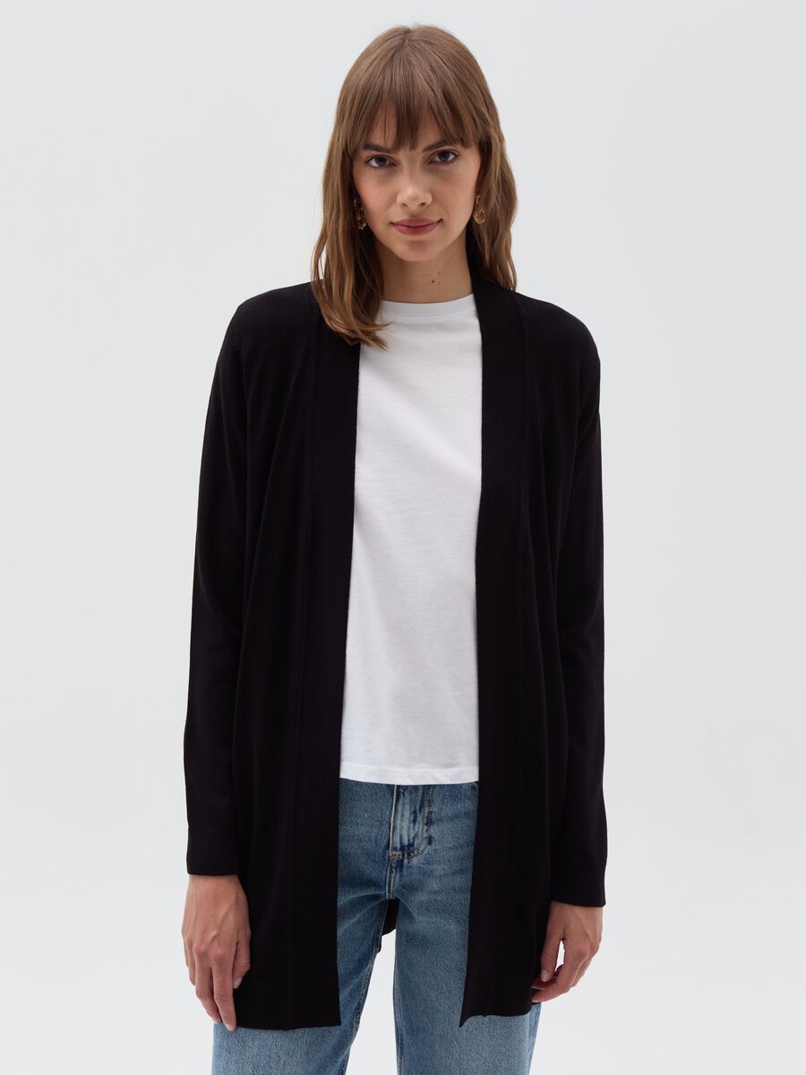Long open cardigan_0