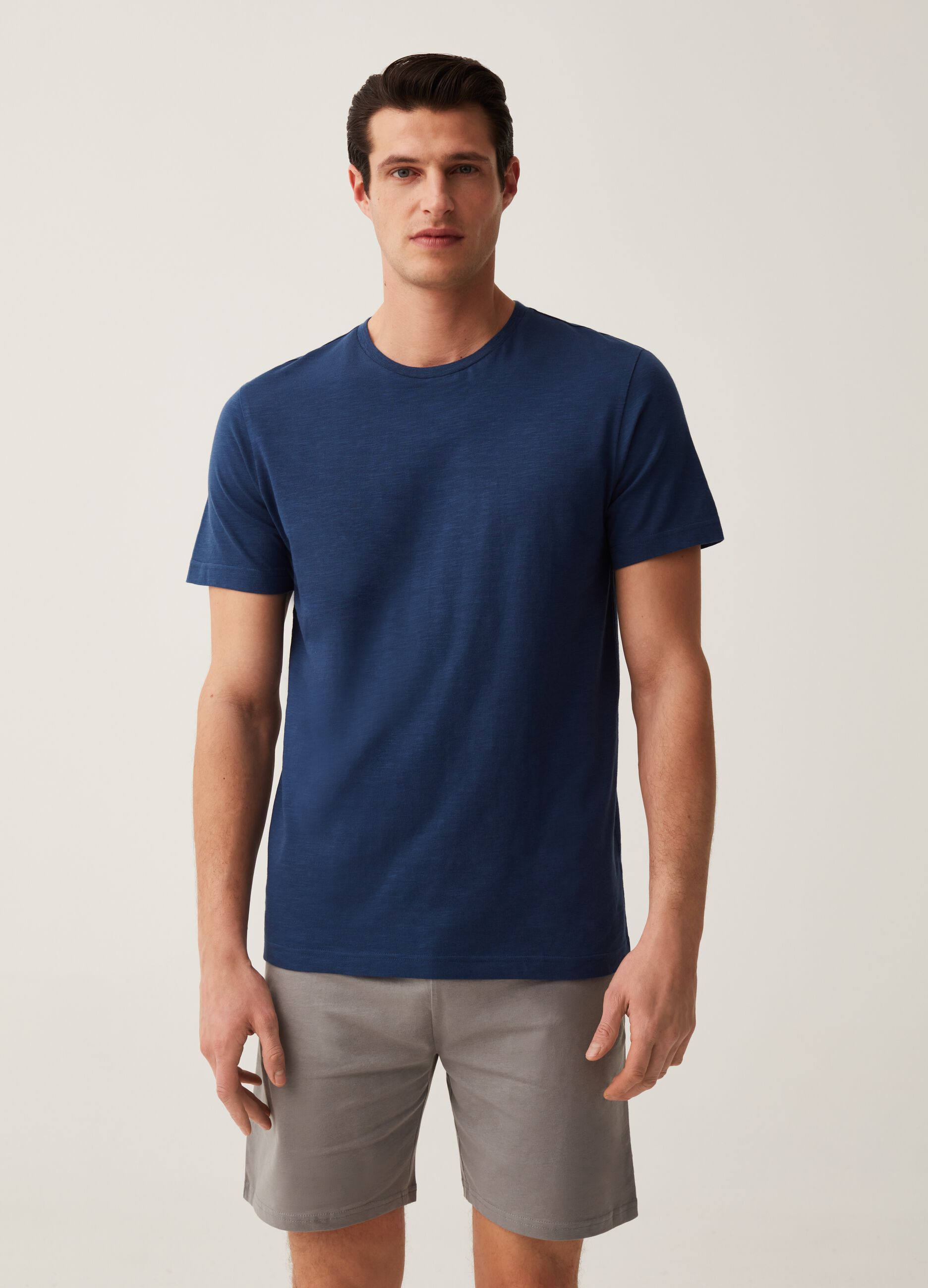 T-shirt intima in cotone slub_1