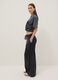 Black pure cotton wide leg jogger trousers_3