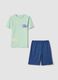 Pigiama in puro cotone multicolor da ragazzo regular fit con stampa_0