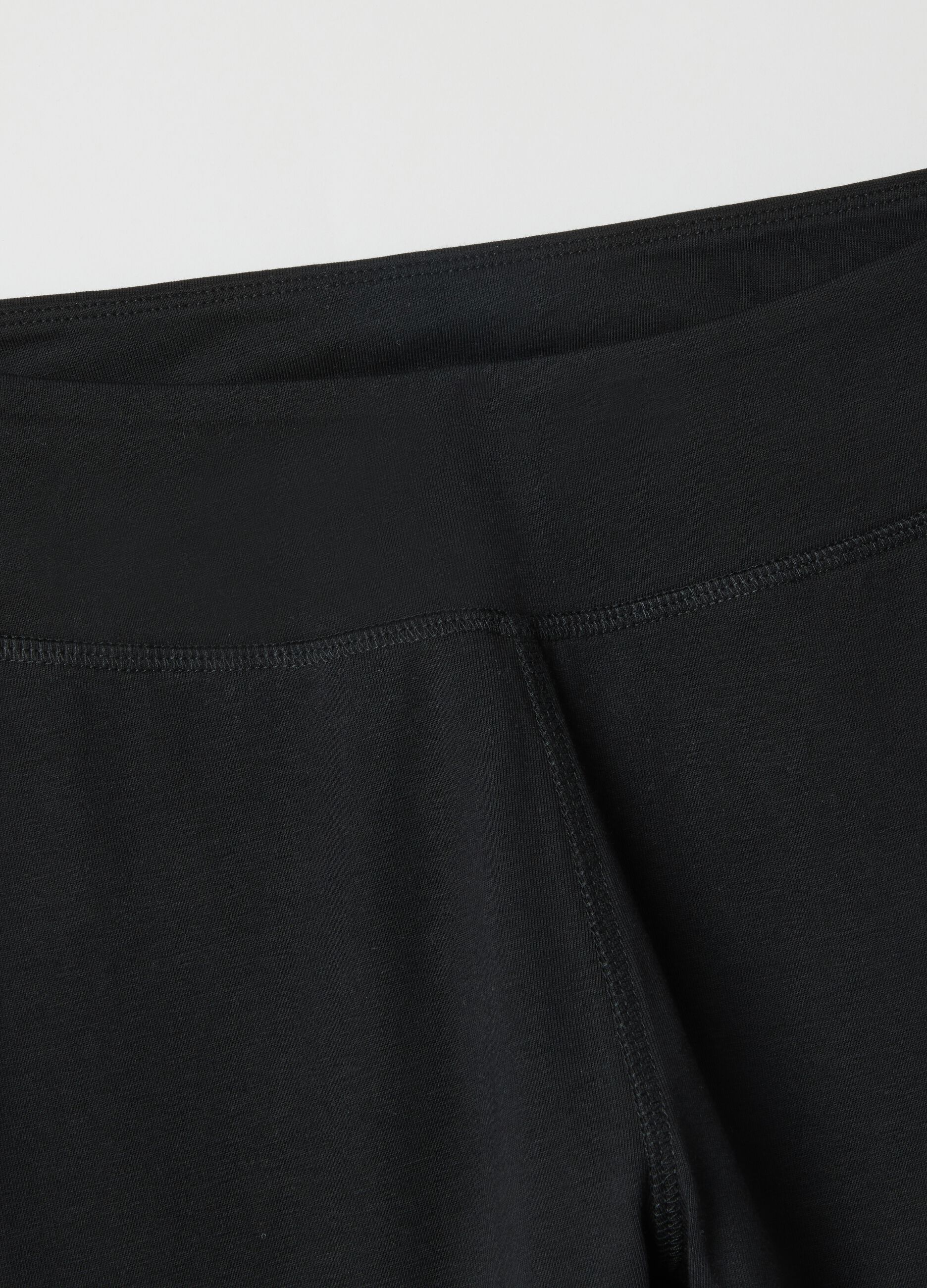 Leggings in cotone elasticizzato nero slim fit