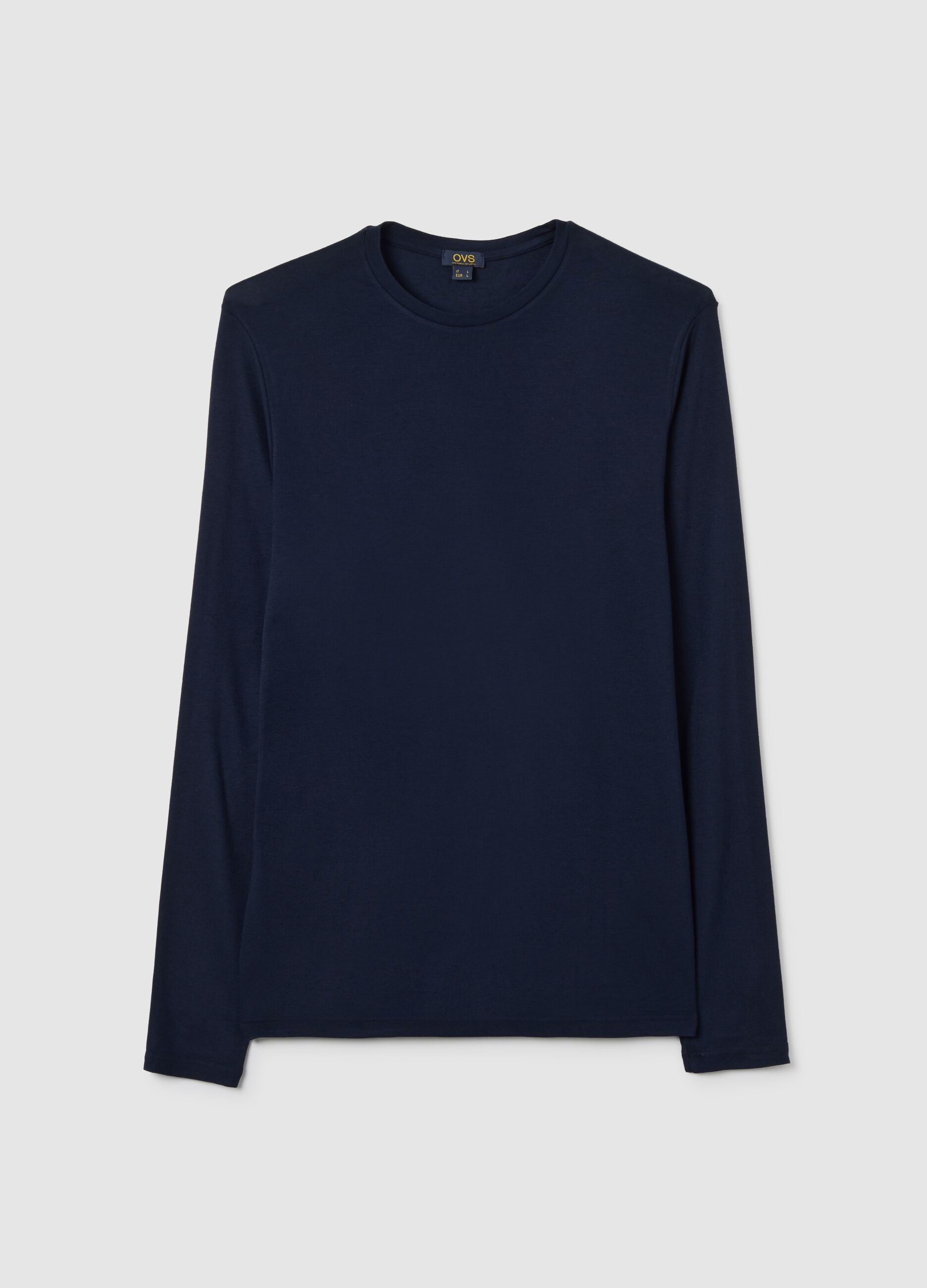 Blue long-sleeve regular fit t-shirt