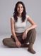 T-shirt fitted bianca in modal elasticizzato a costine ALTAVIA STUDIO_1