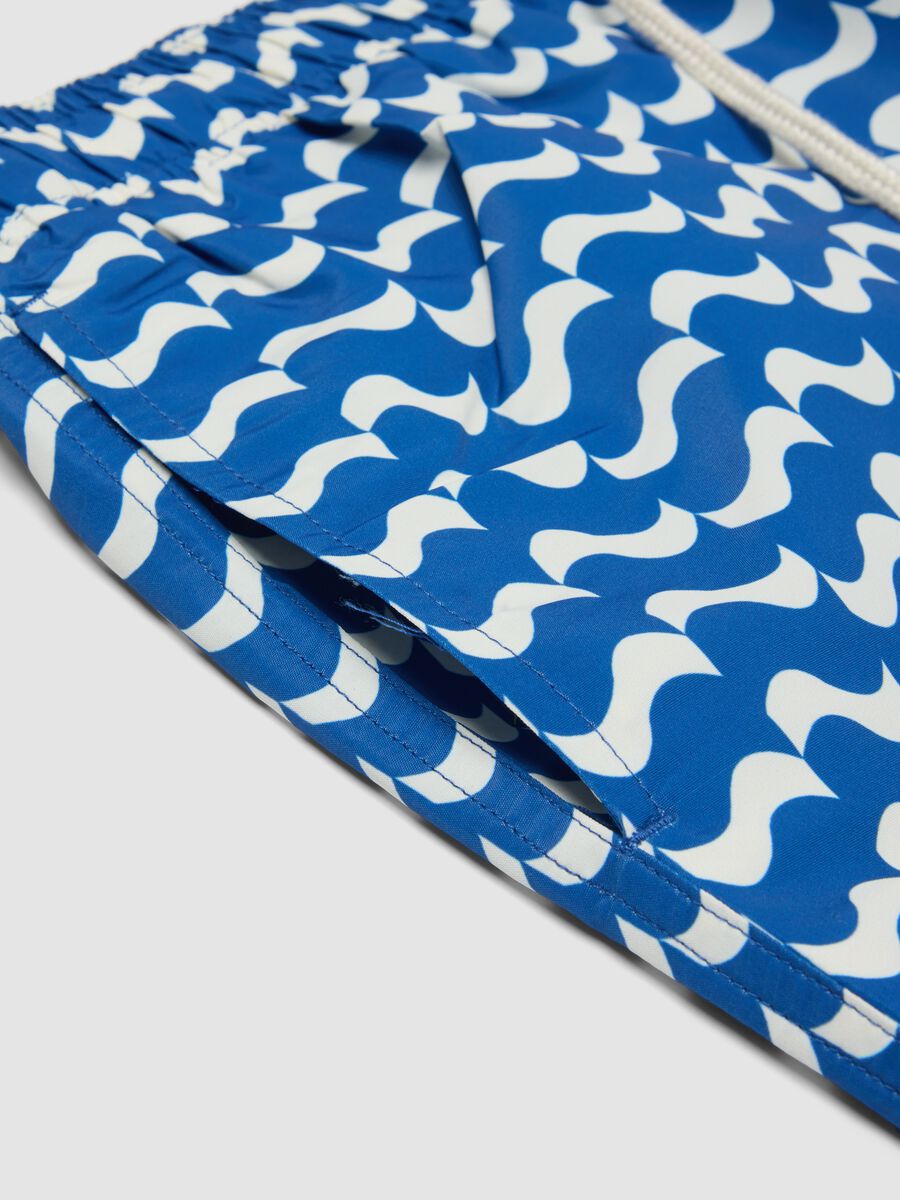 Boxer mare blu con fantasia ondulata_5