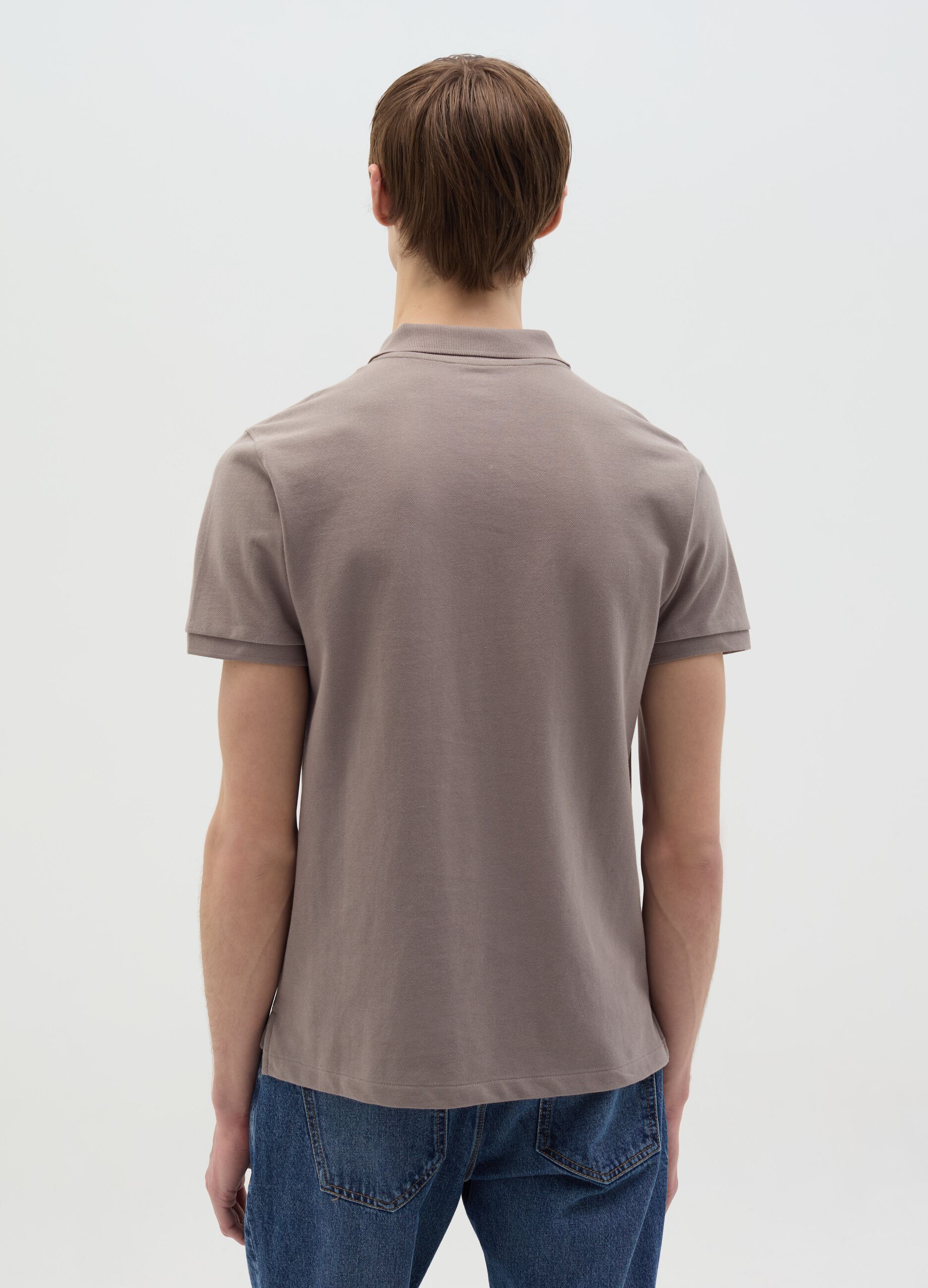 Polo shirt in organic cotton piquet