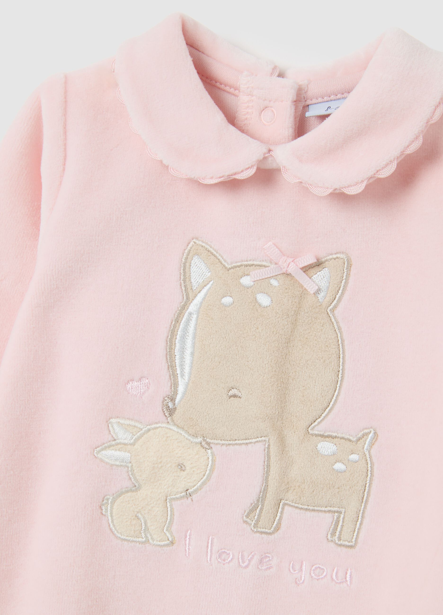 Tutina da neonata in misto cotone rosa