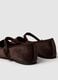 Scarpe ballerina in velluto marrone_1