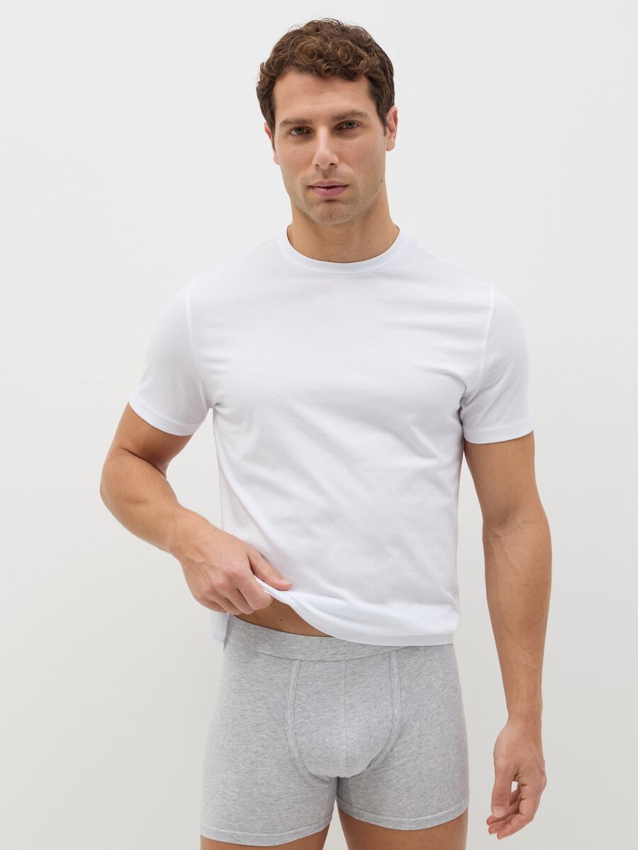 Three-pair pack midi boxer shorts in stretch cotton_0