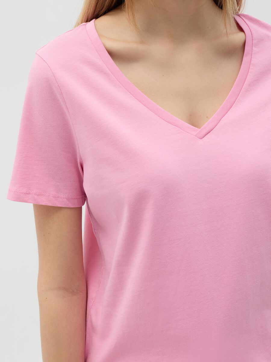 Organic cotton T-shirt with V neck_2