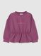 Purple children's sweatshirt in cotton blend regular fit with Everlast logo_0