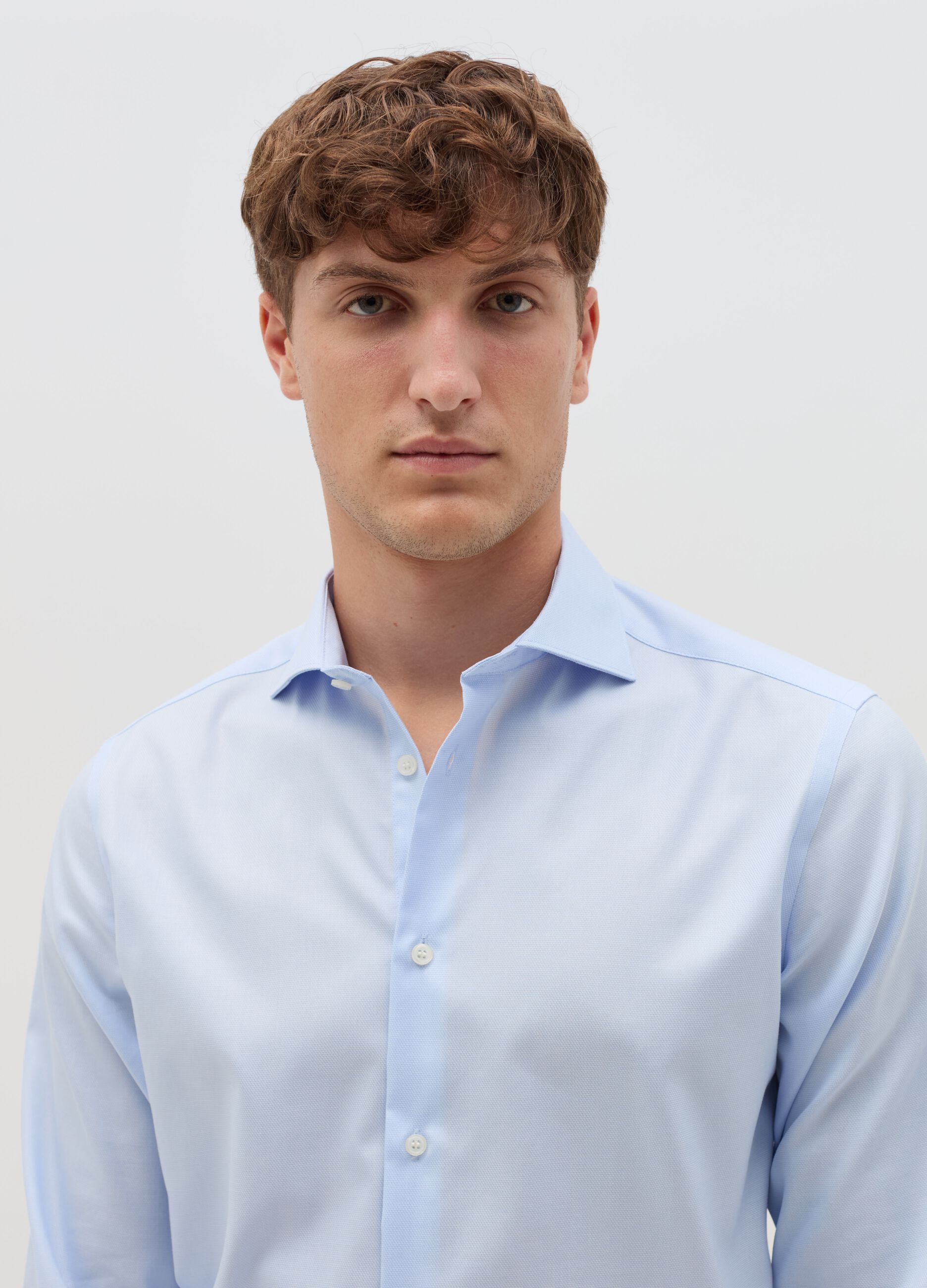 Camicie Slim Fit da Uomo Casual Eleganti Elasticizzate OVS
