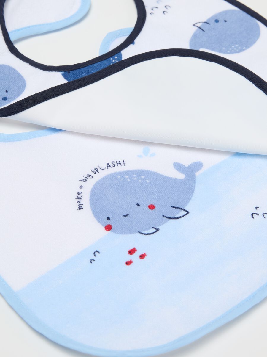 Bipack bavaglini con stampa balena _1