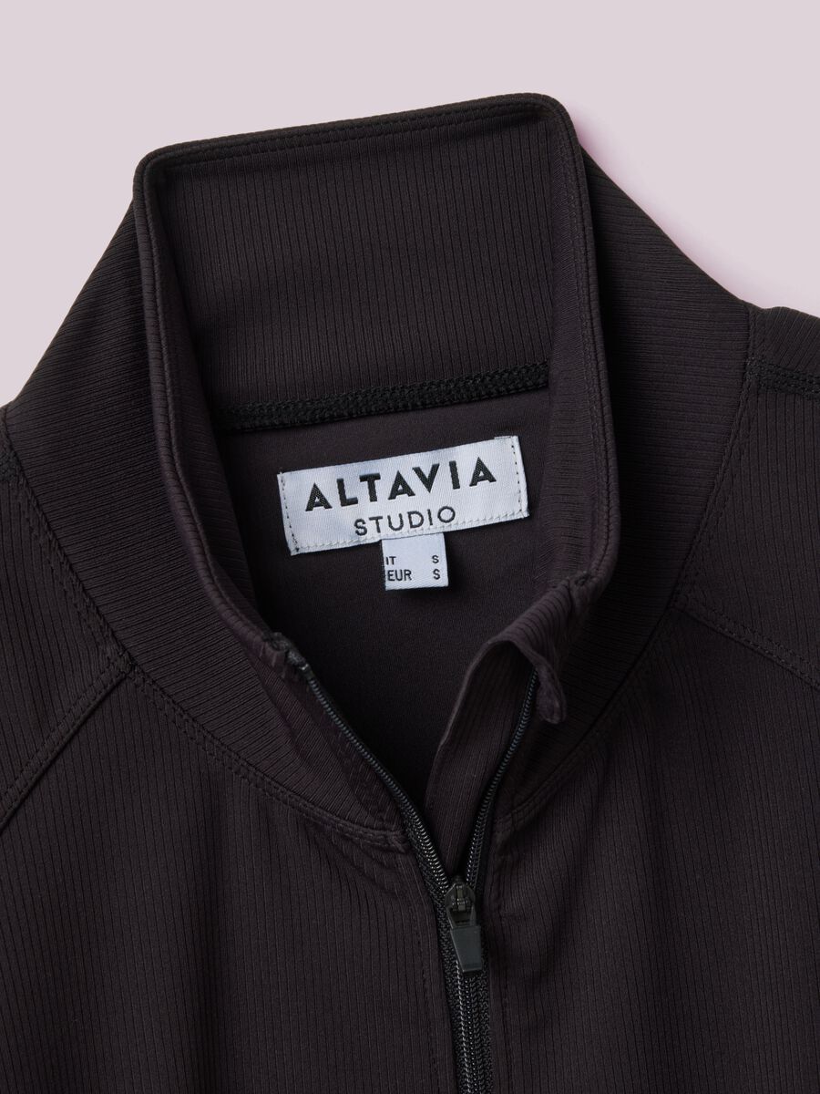 ALTAVIA STUDIO ribbed stretch fabric sport full-zip_6