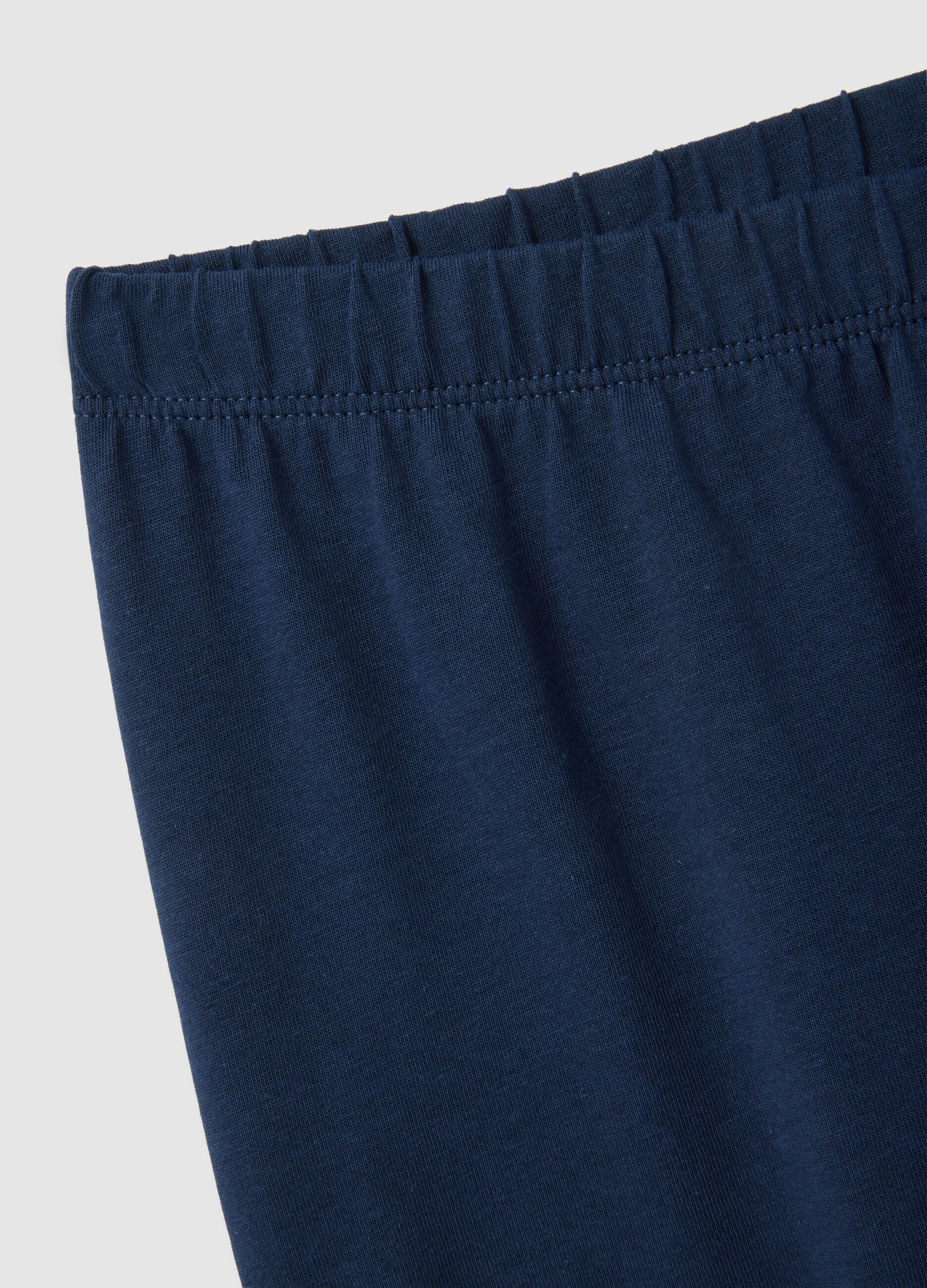 Kids' pyjamas in pure blue cotton regular fit