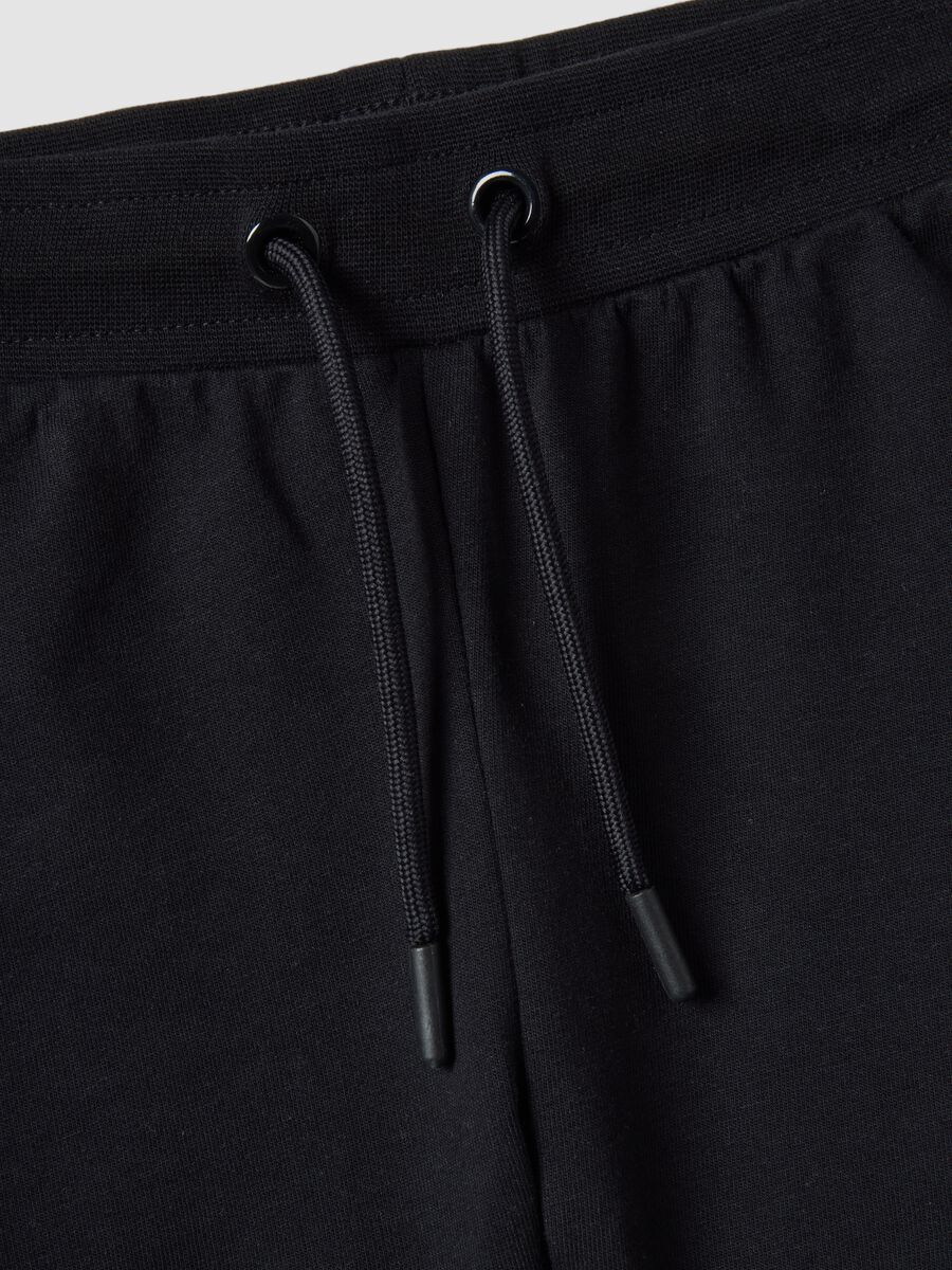 Set in cotone elasticizzato multicolor da bambina con stampa Peach_3