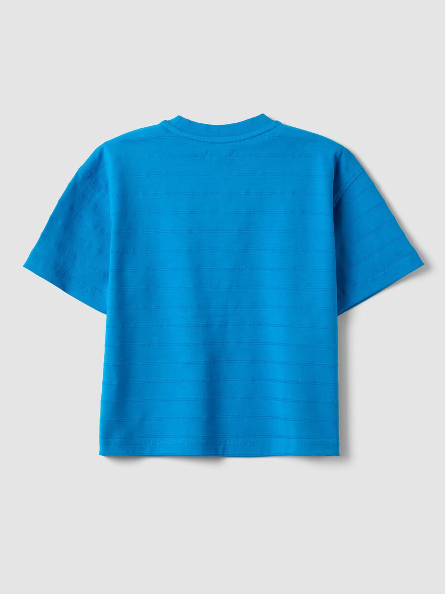 Children's regular fit blue pure cotton t-shirt_1