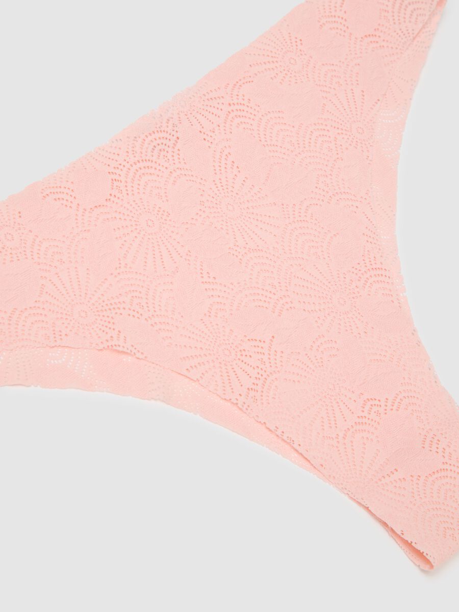 Women's pink stretch fabric briefs_5