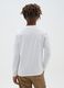 Boy's long white cotton top, regular fit_1