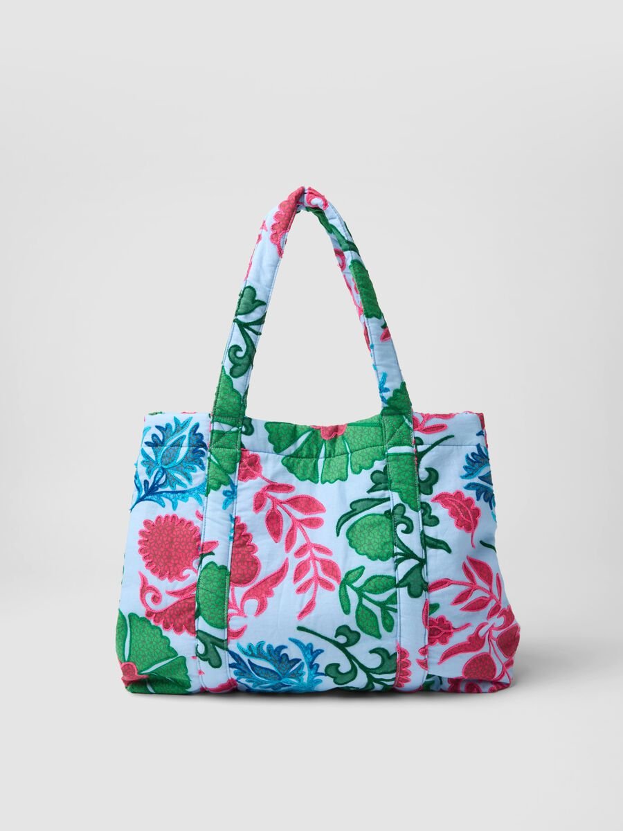 Multicolour pure cotton beach bag_0