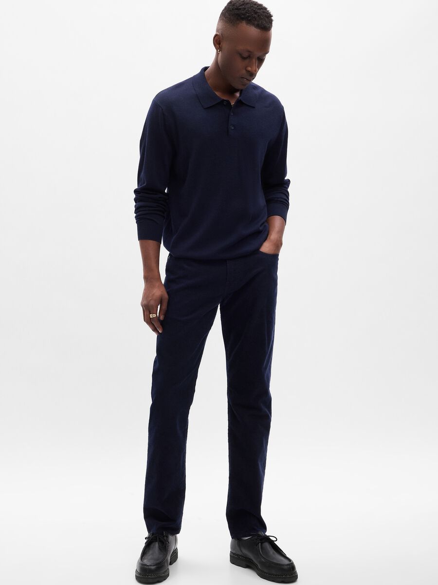Pantaloni slim fit in corduroy stretch_0