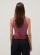 Pink regular-fit stretch tank top with pleats_2
