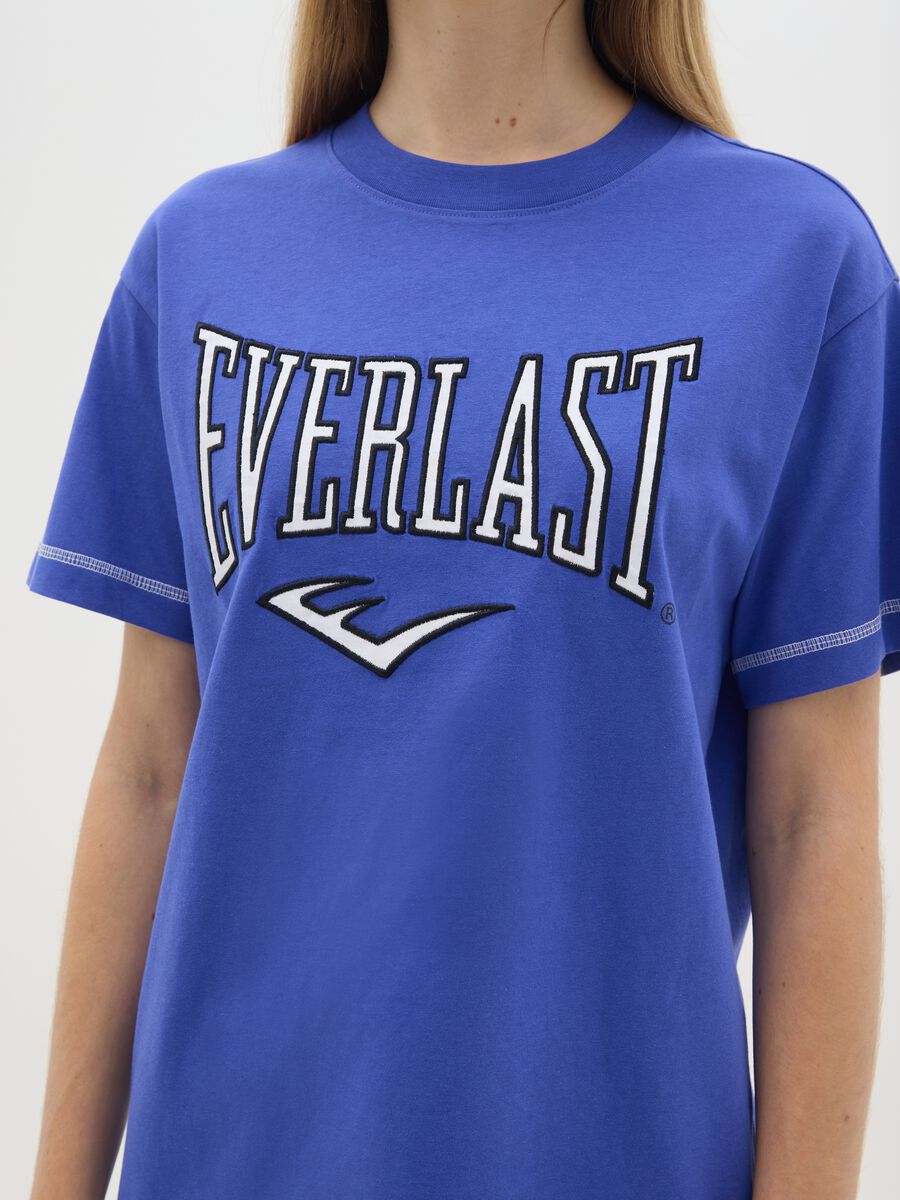 Blue short-sleeved cotton Everlast T-shirt_3