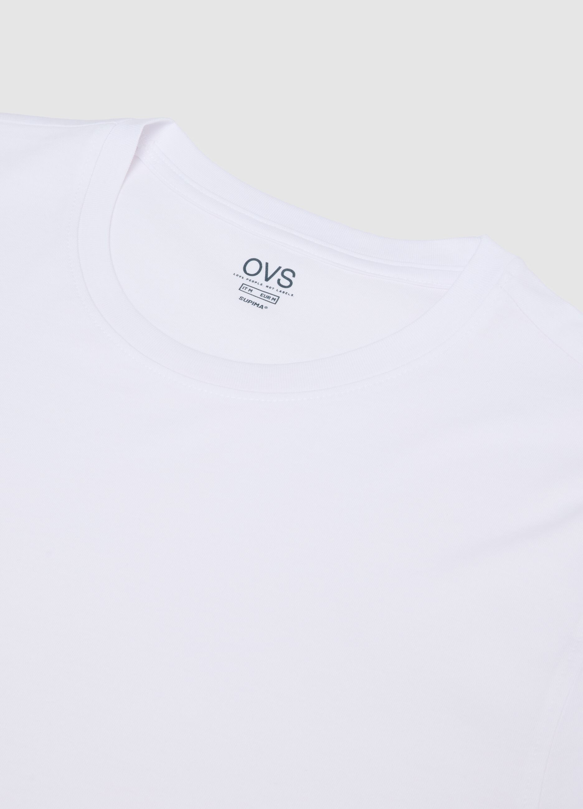 Bipack di t-shirt in puro cotone bianca regular fit