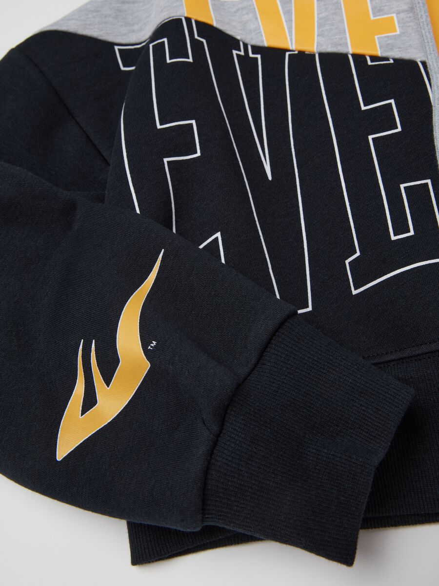 Crop colourblock sweatshirt with logo print_5